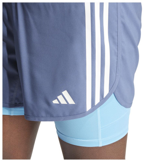 Adidas Ανδρικό σορτς Own the Run 3-Stripes 2in1 Shorts Adidas Ανδρικό σορτς Own the Run 3-Stripes 2in1 Shorts